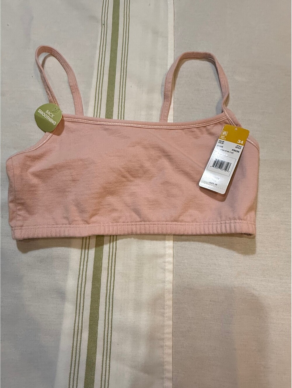 Fruit of the Loom Pink Cotton Spandex Bralette Size 34
